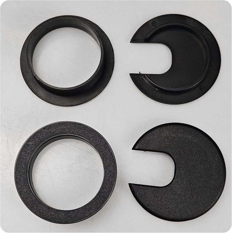 AUXBC 10PCS 2" Black Desk Grommet, Cable Hole Cover Cord Organizer Cap, Plastic Wire Management System for Office Computer Table Desktop TV Stand Furniture - Image 3